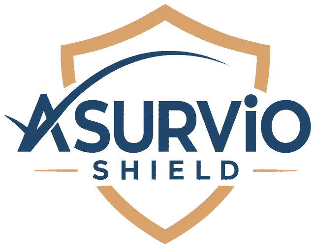 ASURViO Shield — navy and gold