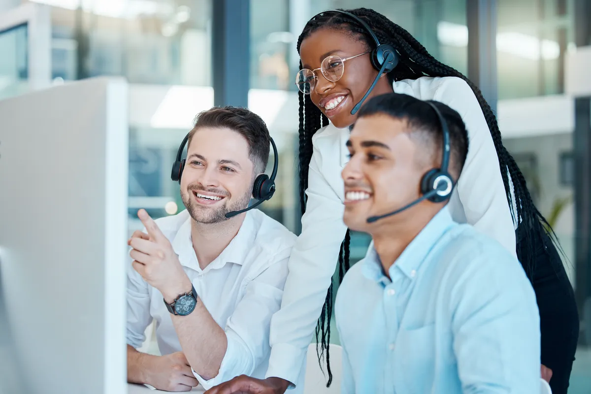 Diverse Asurvio Shield support team collaborating