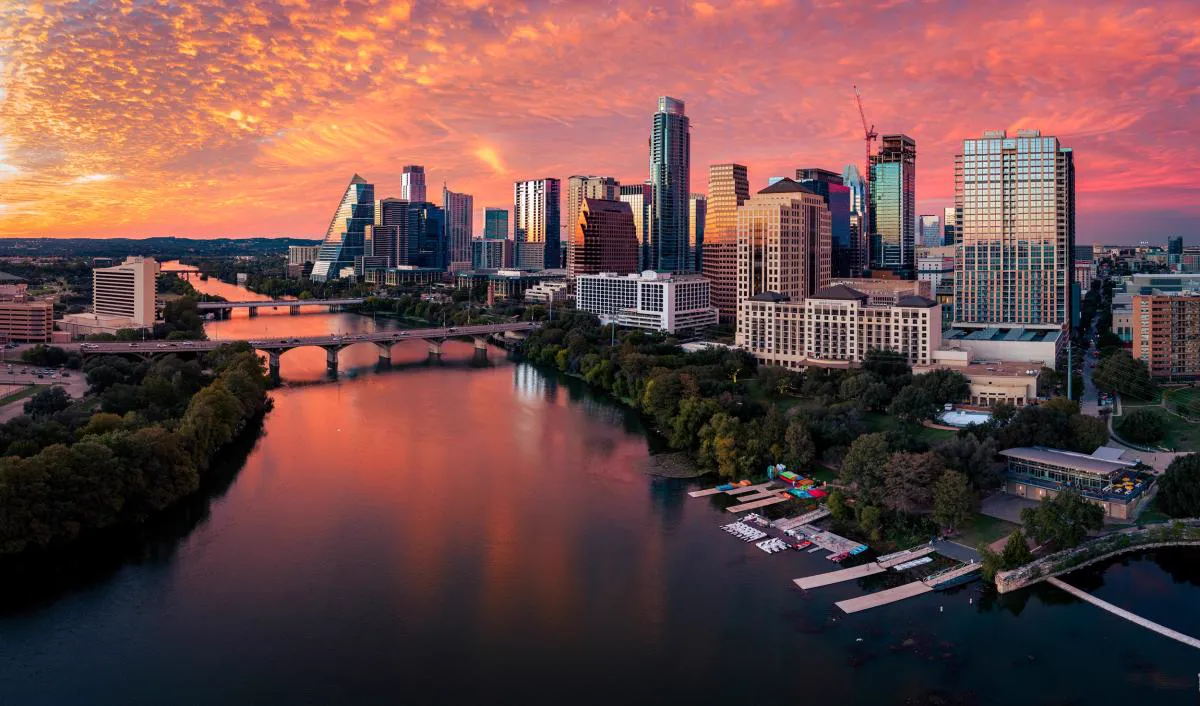 Austin downtown skyline at dusk